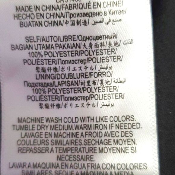 BCBGeneration Black Boho Long Sleeve Back Opening & Bow Shift Mini Dress S - Picture 11 of 11